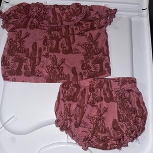 Kate Quinn Cactus Print Set - Mauve